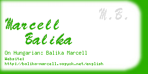 marcell balika business card